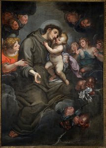Der heilige Antonius von Padua mit dem Jesuskind von Giulio Benso