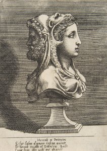 Büste von Herkules und Dejanira von Giulio Bonasone