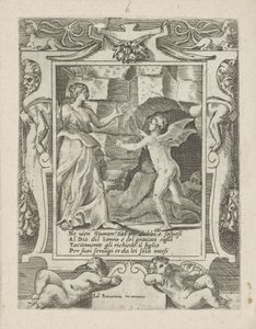 Juno befiehlt Schlaf, zu Jupiter herabzusteigen von Giulio Bonasone