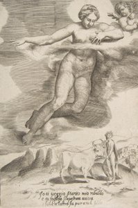 Juno beobachtet Jupiter und Io, aus Die Lieben der Götter, 1531-60 von Giulio Bonasone