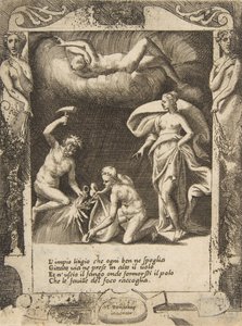 Litigium entfernt aus dem Körper des Chaos, während seine Mutter in die Luft geworfen wird von Giulio Bonasone