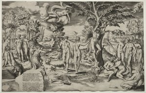 Liebe in den Elysischen Feldern, 1563 von Giulio Bonasone