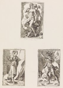 Mercurius, aus Planeten, Tafel 6, 1530-70 von Giulio Bonasone