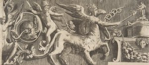 Ornamentfries mit geflügeltem Zentaur von Giulio Bonasone