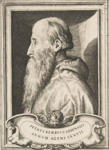 Porträt von Kardinal Pietro Bembo nach links blickend von Giulio Bonasone