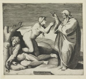 Schöpfung von Eva von Giulio Bonasone