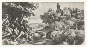 Musizierende Hirten in einer Landschaft