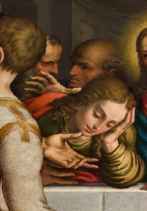 Kapelle des Heiligen Sakraments, zweites nördliches Joch, Giulio Campi, Das letzte Abendmahl (Detail) 1569