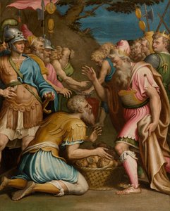 Kapelle des Allerheiligsten Sakraments, zweites Joch Südseite, Giulio Campi, Opfer des Melchisedek 1569 von Giulio Campi