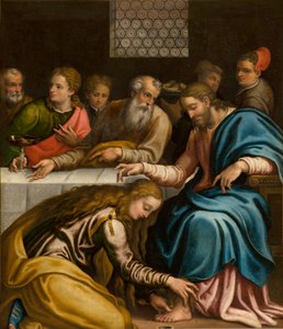 Kapelle des Heiligen Sakraments, Giulio Campi, Abendessen im Haus Simons 1569 von Giulio Campi