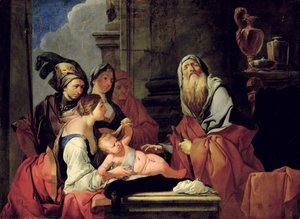 Der blinde Prophet Teiresias mit dem Baby Narziss, nach 1666