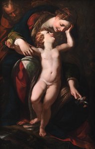 Die Heilige Familie. Die Rast auf der Flucht nach Ägypten von Giulio Cesare Procaccini