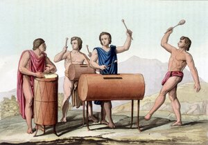 Musik der alten Mexikaner - in „Le Costume Ancien et Moderne“ von Giulio Ferrario