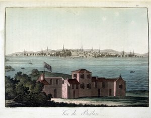 Ansicht der Stadt Boston - in Le costume ancien et moderne von Dr. Jules Ferrario, ed. Mailand von Giulio Ferrario