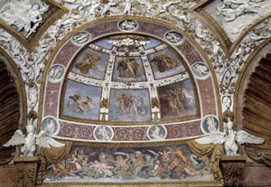 Bezel von der Decke des Saals der Adler im Palast des Tè in Mantua von Giulio Romano