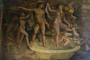 Fresko (Detail) aus der Kammer von Amor und Psyche, 1526-1534 von Giulio Romano