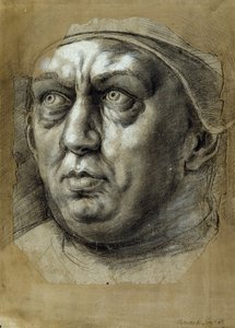 Kopf von Papst Leo X. von Giulio Romano