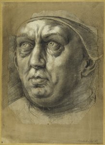 Kopf von Papst Leo X. von Giulio Romano