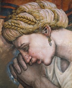 Kopf einer Mutter aus dem Kindermord von Giulio, Romano
