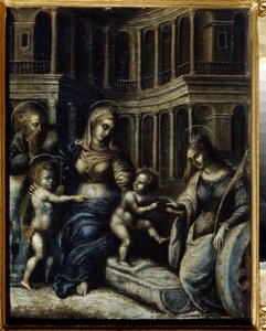 Die Heilige Familie mit der Heiligen Katharina von Giulio Romano