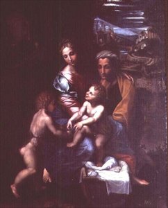 Madonna mit Kind, St. Anna und Johannes dem Täufer von Giulio Romano