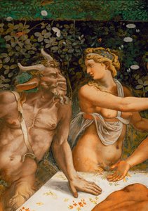 Nymphe und Satyr von Giulio Romano