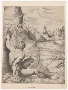 Johannes der Täufer in der Wüste von Giulio Sanuto