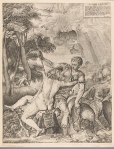 Venus und Adonis von Giulio Sanuto