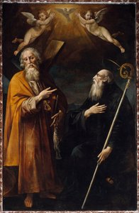 Darstellung von Sankt Andre und Sankt Benedikt von Nursia von Giuseppe Cesari