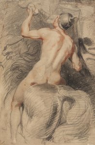 Reiter zu Pferd, von hinten gesehen von Giuseppe (1568 1640) Cesari