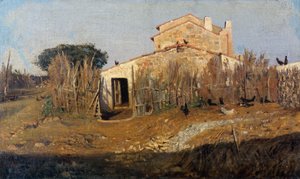 Das Haus von Diego Martelli, von Giuseppe Abbati (1836-1868)