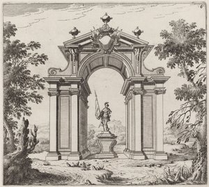 Triumphbogen in einer Landschaft