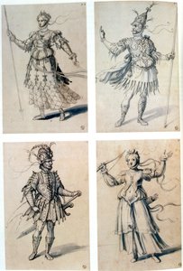 Kostümentwürfe für klassische Gottheiten, 16. Jahrhundert von Giuseppe Arcimboldi