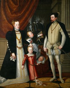 Heiliger Römischer Kaiser Maximilian II. von Österreich 1527-1576 und seine Frau Infantin Maria von Spanien