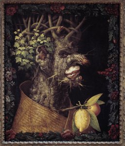 Winter. Allegorie der Jahreszeiten. Gemälde von Giuseppe Arcimboldo (1527-1593). Louvre-Museum