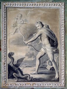 Apollon tötet die Schlange Python von Giuseppe Bacigalupo