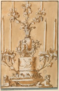 Kerzenhalter, der den Herbst darstellt von Giuseppe Barberi