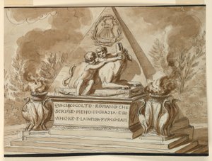 Grabdenkmal für den Dichter Colte aus Rom von Giuseppe Barberi