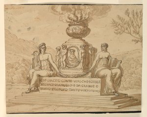 Grabdenkmal des Philosophen Graf Alessandro Verri von Giuseppe Barberi