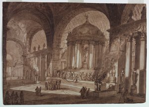 Bühnenbild, Tempel der Liebe von Giuseppe Barberi
