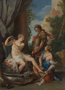Bathseba in ihrem Bad, ca. 1700