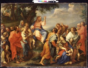 Die Bergpredigt: Jesus Christus predigt vor all seinen Jüngern von Giuseppe Bartolomeo Chiari