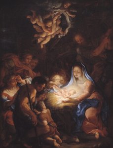 Die Anbetung der Hirten von Giuseppe Bartolomeo Chiari