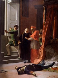 Tod des Herzogs von Florenz Alessandro de Medici, getötet von Lorenzino de Medici von Giuseppe Bellucci