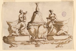 Entwurf für ein Tintenfass von Giuseppe Bernardino Bison