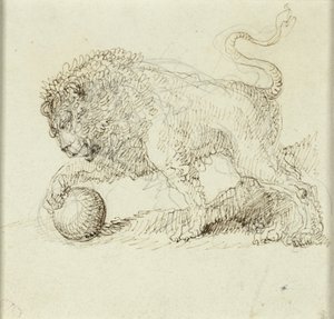 Löwe mit Ball