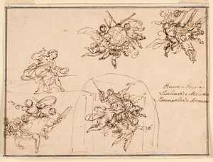 Skizzen für Wandmalereien: Kunst und Wissenschaften von Giuseppe Bernardino Bison