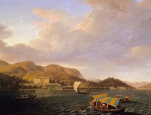 Villa Carlotta in Tremezzo am Comer See, von Giuseppe Bisi (1787-1869) von Giuseppe Bisi