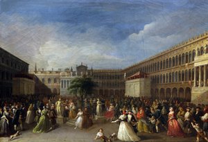 Der Freiheitsbaum auf der Piazza San Marco errichtet, 4. Juni 1797 von Giuseppe Borsato