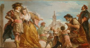 Das Treffen von Gautier, Graf von Antwerpen, und seiner Tochter Violante